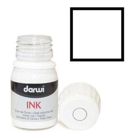 

Тушь художественная для рисования водостойкая, БЕЛЫЙ, 30 мл, Darwi INK