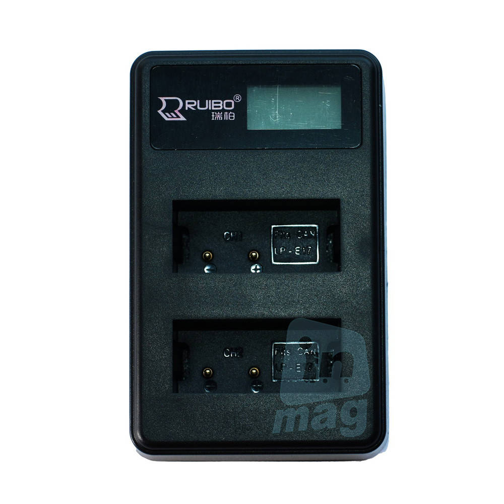 

LCD Зарядное устройство USB для 2-х батарей Canon LP-E17.