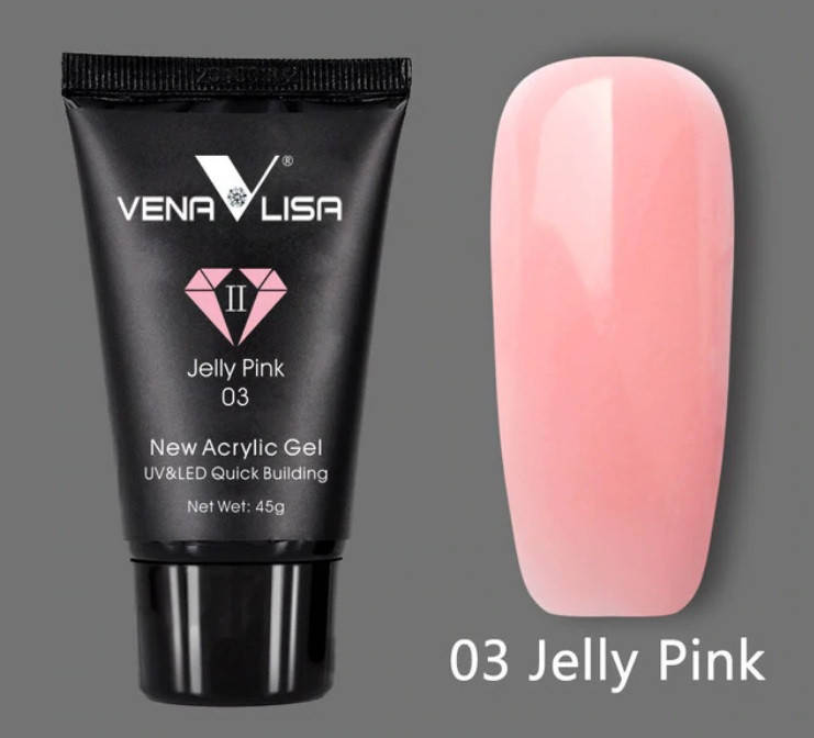 

Акрил-гель VENALISA №03 UV/LED 45 г, jelly pink, Розовый