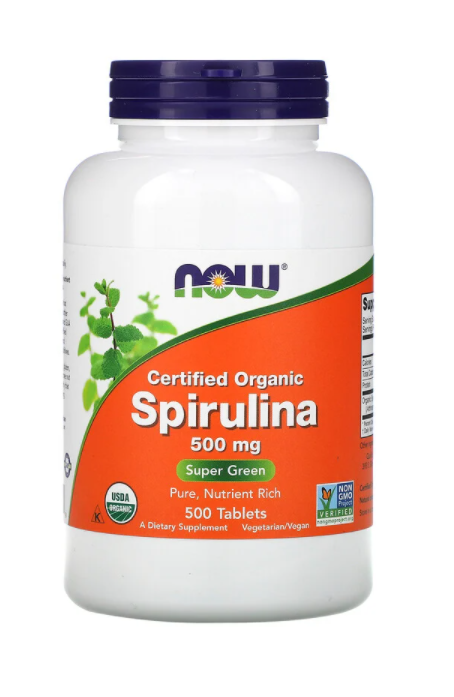

Спирулина, Spirulina, Now Foods, 500 мг, 500 таблеток (NOW-02700)