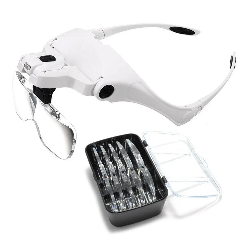 

Бинокулярные очки 9892B2 (бинокуляры) с LED-подсветкой и сменными увеличительными стеклами