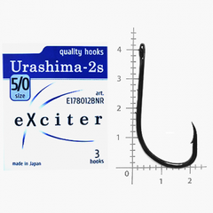 

Крючок eXciter model Urashima - 2s № 5/0 (3 hooks)