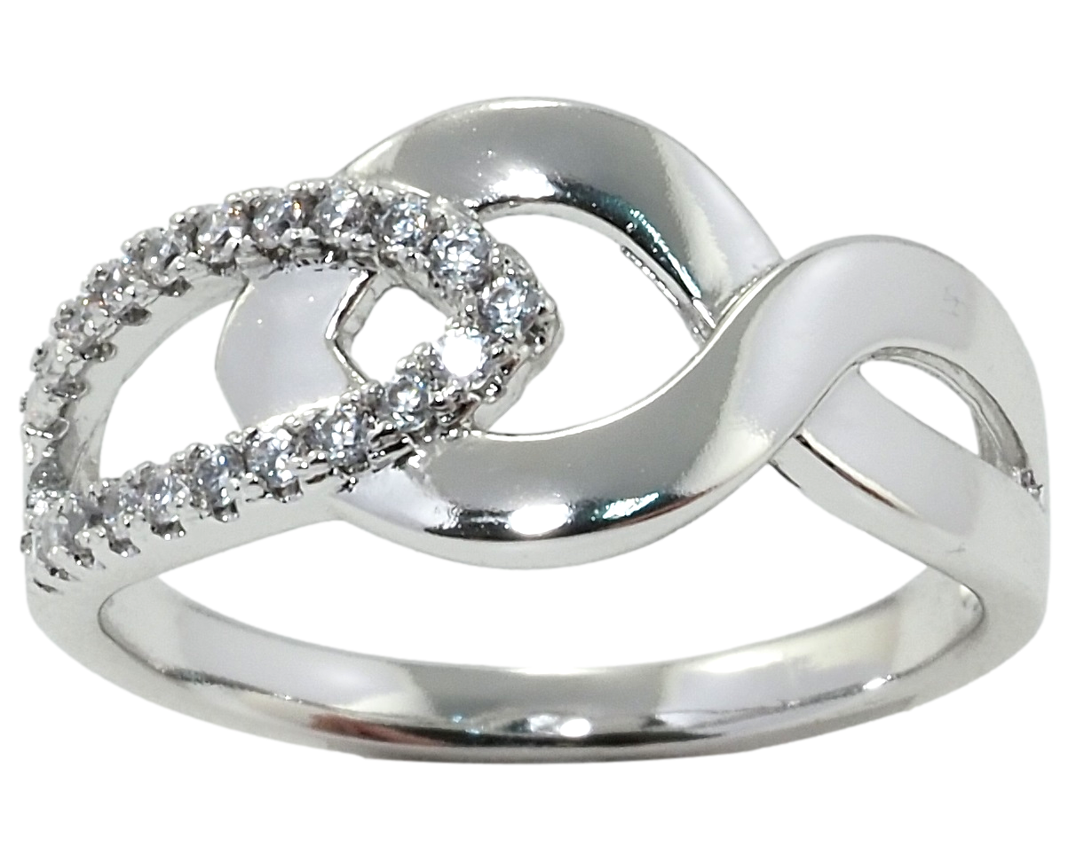 

Кольцо Xuping Родий "Декоративны узор с цирконием" р.16