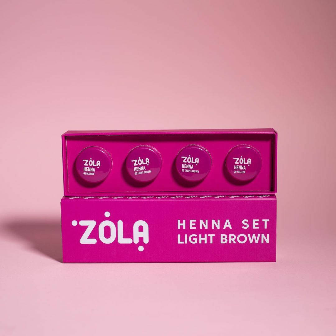 

Набор хны Light Brown для бровей от Zola (4шт по 2.5г)