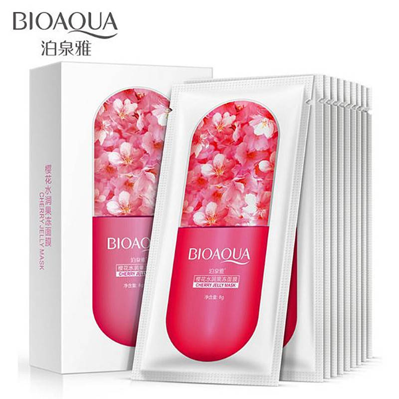 

Маска для лица с Вишней увлажняющая BIOAQUA Cherry Jelly Mask (8г)