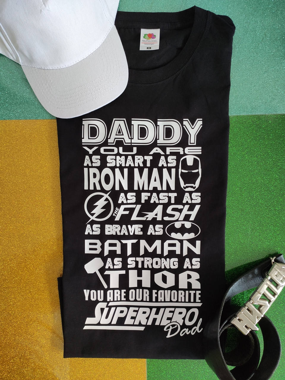 

Футболка подарок для Папы с надписью на Английском Superhero Dad