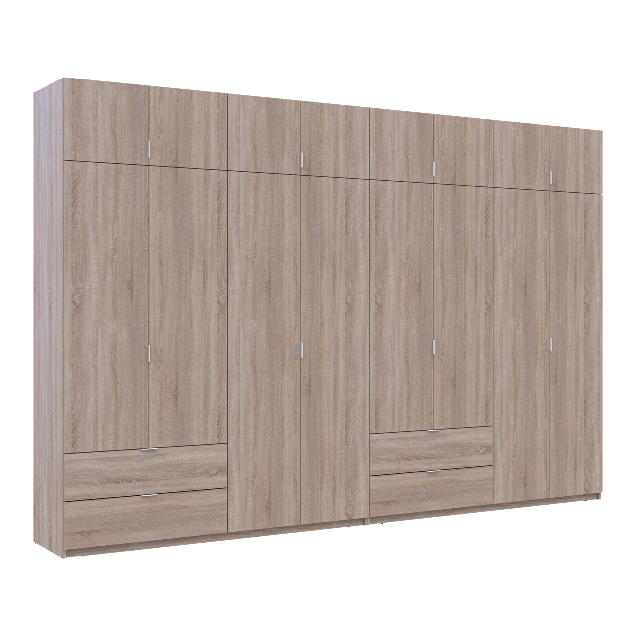 Розпашна Шафа для одягу Doros Лукас Дуб сонома 4+4 ДСП 360х50х240 (42005143) 6
