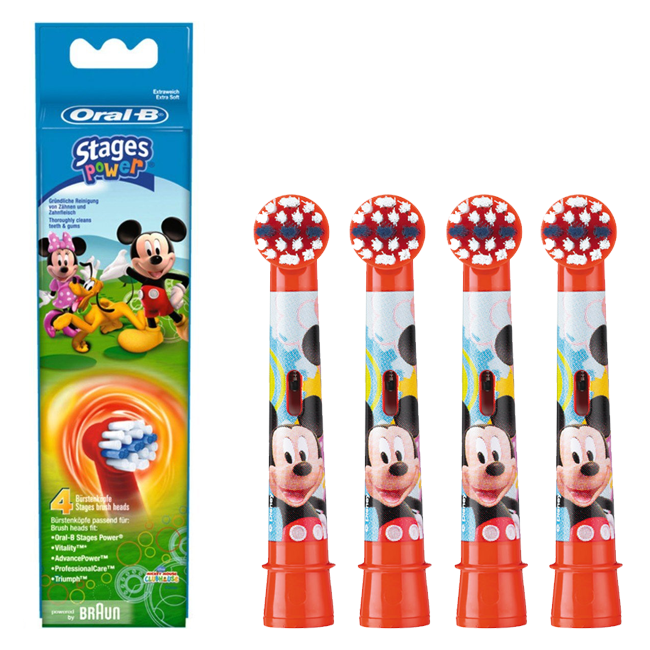 

Насадки 4 шт Oral-B Stages Kids Микки на детские зубные щетки EB-10