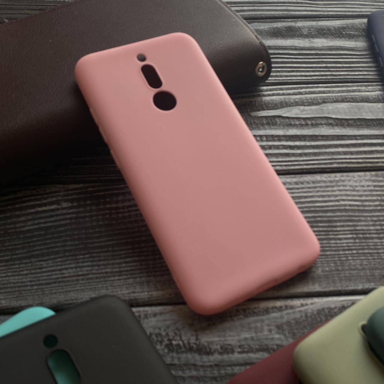 

Матовый силиконовый чехол для Xiaomi Redmi 8 Розовый