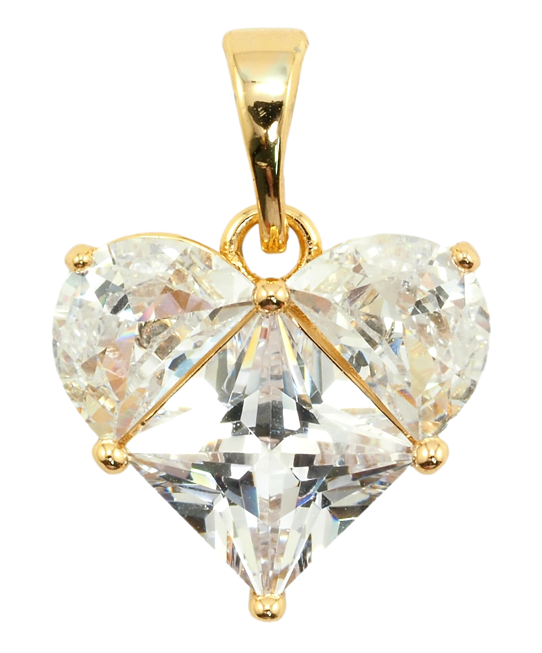 

Кулон Xuping Позолота 18K "Сердце из фианитов" для цепочки до 5мм