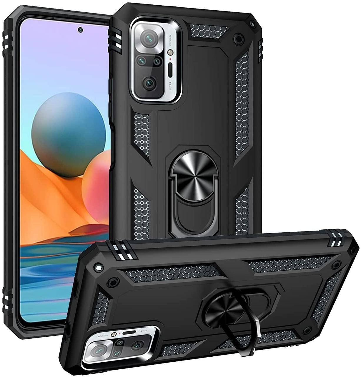 

Чехол Shield для Xiaomi Redmi Note 10 Pro Бампер противоударный Black