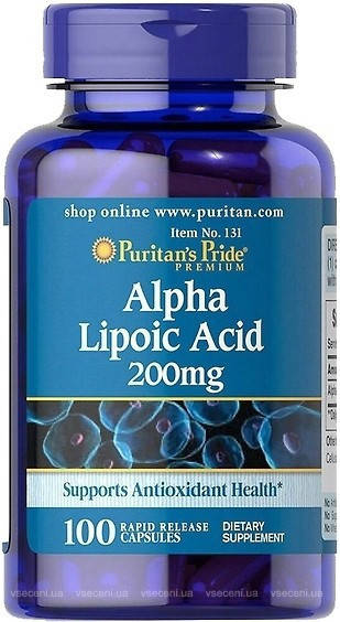 

Puritan's Pride Alpha Lipoic Acid 200 mg 100 caps