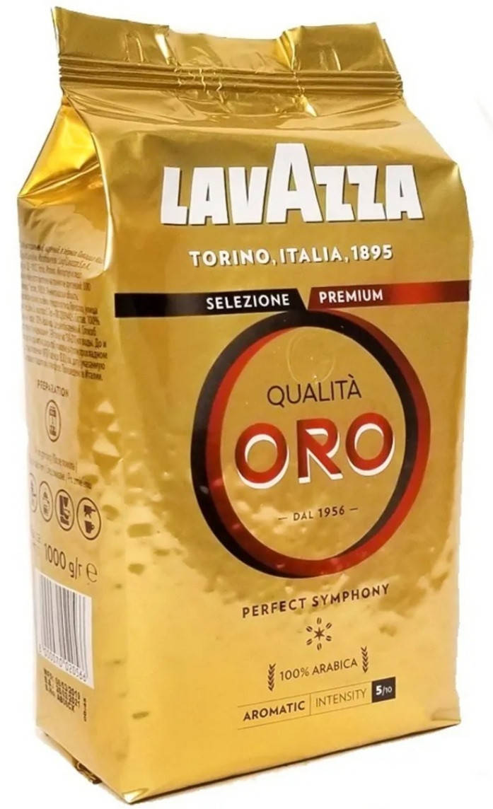

Оригинал! Кофе в зернах Lavazza Qualita Oro 1кг 100% Арабика золотая Италия