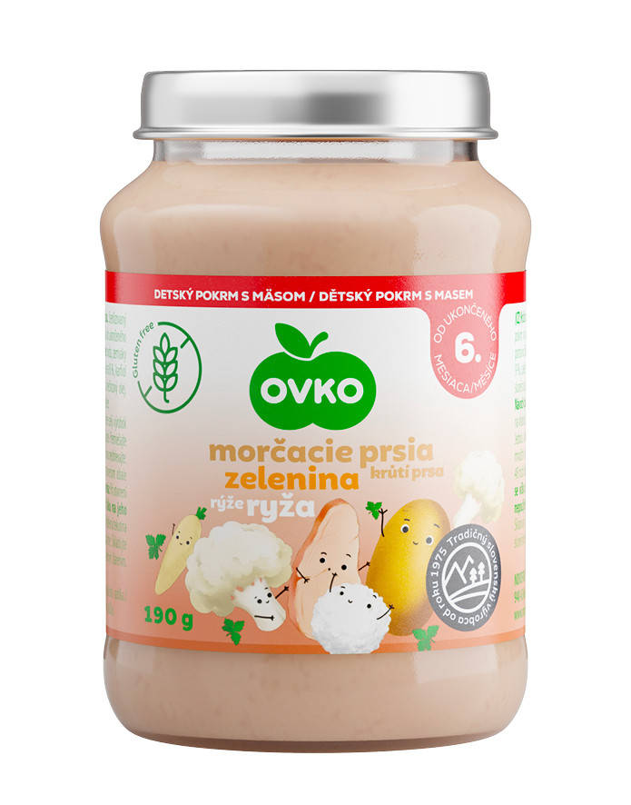 

Пюре Індичка з овочами та рисом 190гр. т.м. "OVKO"