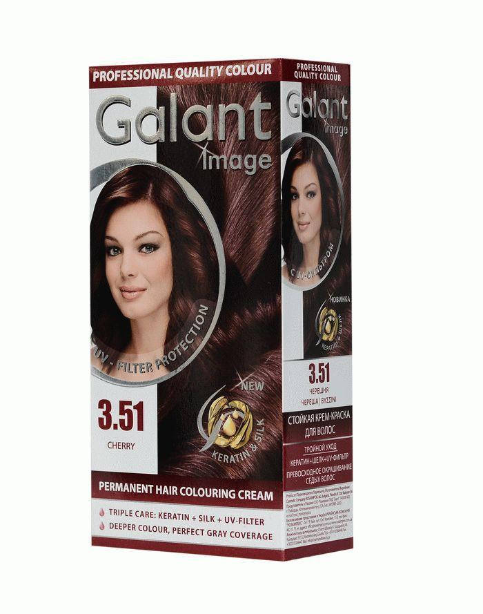 

Стойкая крем-краска для волос GALANT IMAGE 3.51 черешня