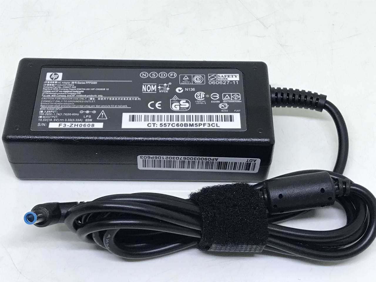 

Блок питания адаптер для ноутбука HP 19.5v 3.33A 65w c разъемом 4.5х3.0мм
