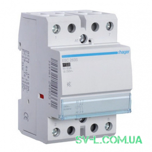 

Контактор бесшумный ESC263S 63A 2НО 230V 3м Hager