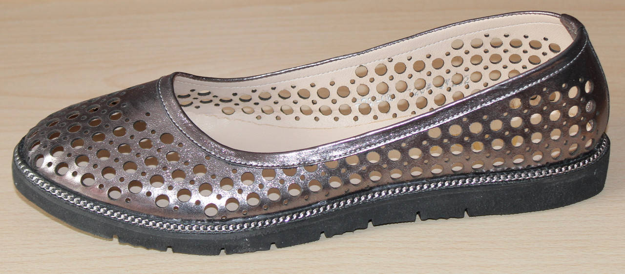 

Балетки летние кожаные большого размера от производителя модель БР5001-5Б