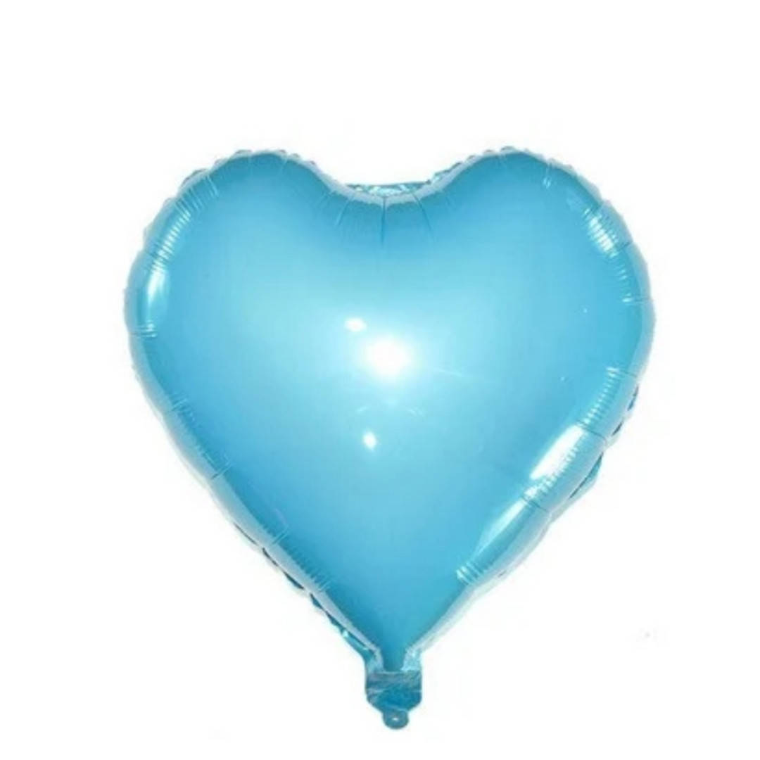 

Фольгированное сердце голубое 45см Китай