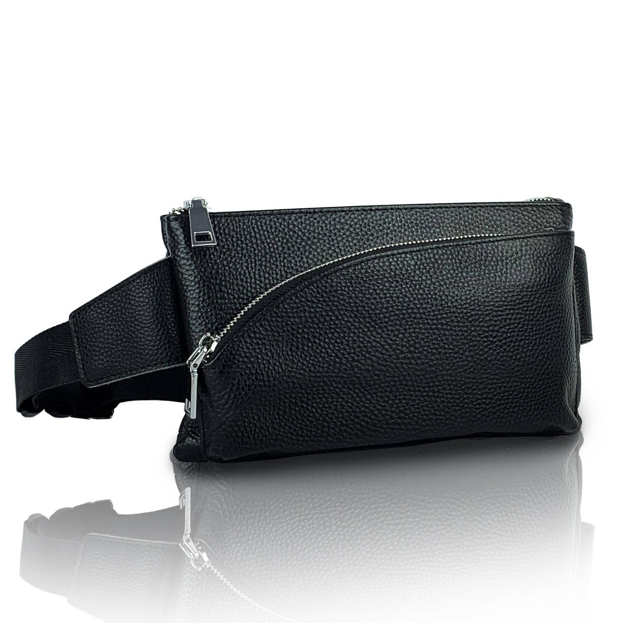 

Мужская кожаная сумка Borsa Leather K102-black, Черный