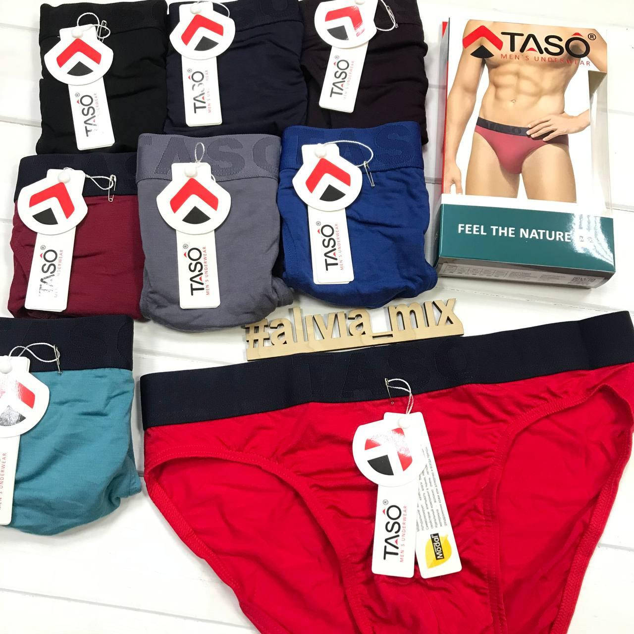 

Мужские плавки на спортивной резинке TASO L, Красный