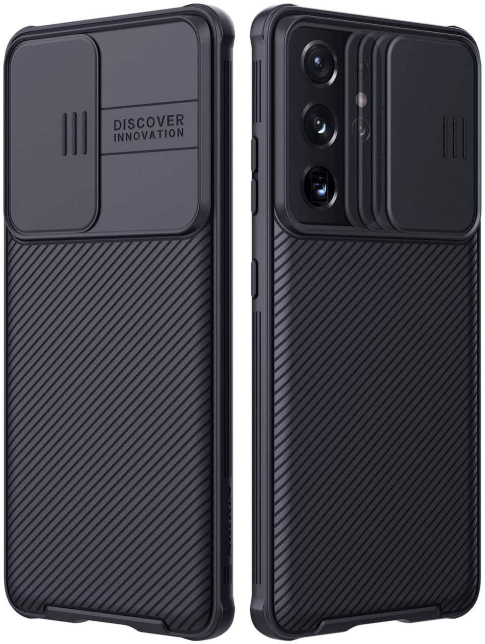 

Карбоновая накладка Nillkin Camshield (шторка на камеру) для Samsung Galaxy S21 Ultra Черный / Black