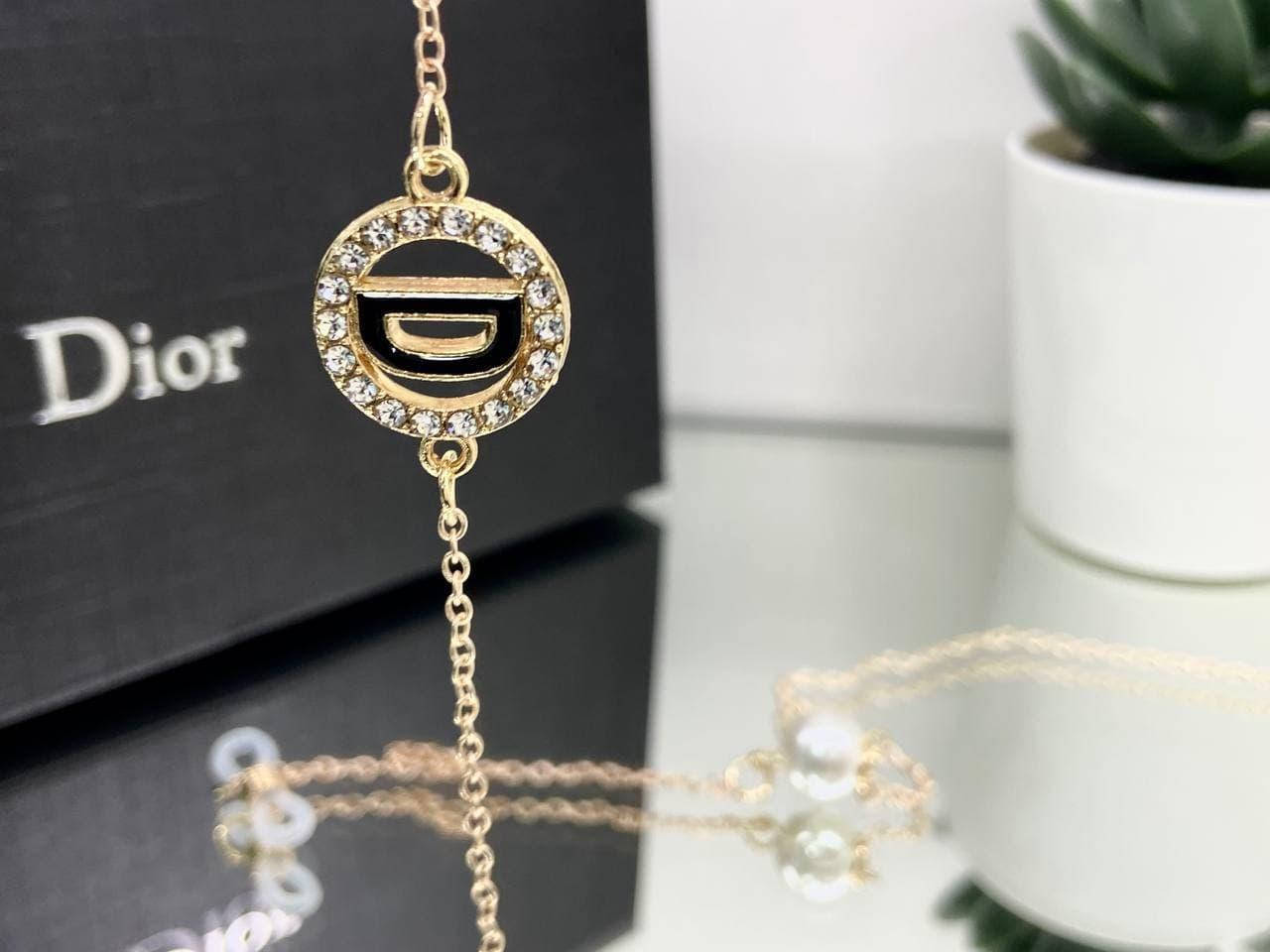 

Красивая золотистая цепочка для очков Dior, Золотистый
