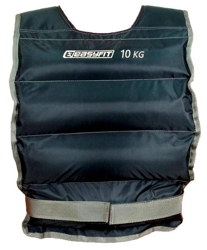 

Жилет утяжелитель 10 кг черный (наполнение песок), Тренировочный жилет EasyFit