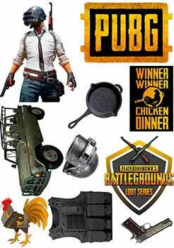 

Вафельная картинка Батл граунд, PUBG, Winner Chicken Dinner А4