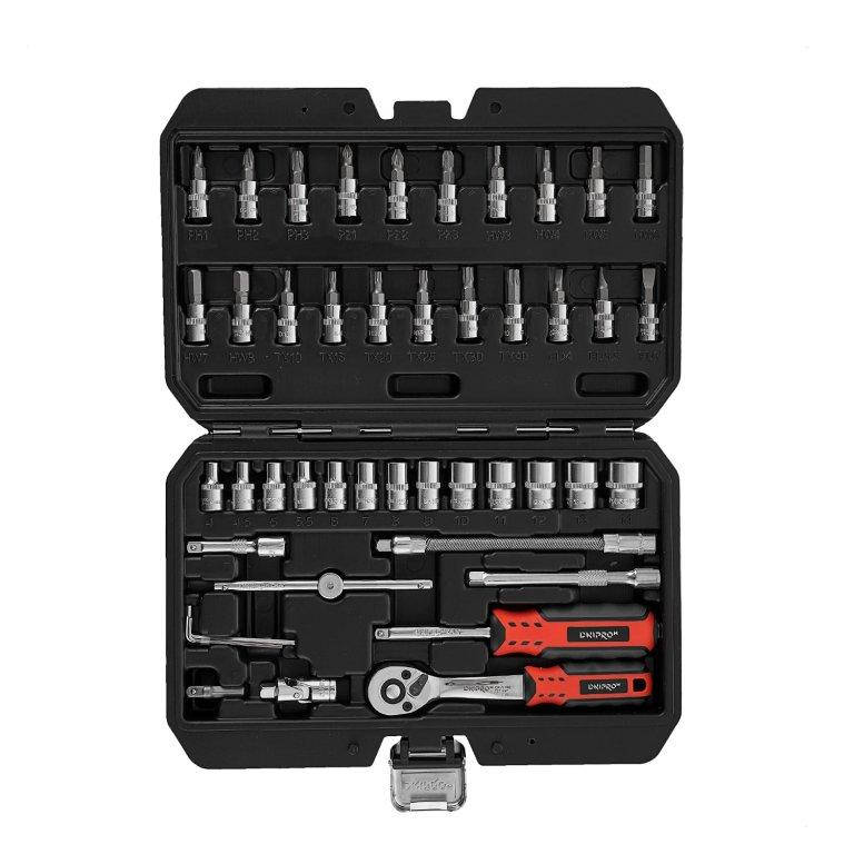 

Набор инструментов Dnipro-M ULTRA 46 шт. Super Lock, S2, 1/4", 46 шт.