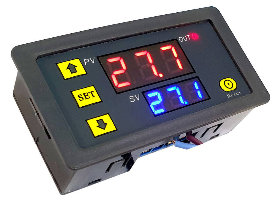 

Регулятор температуры DC 12V 1500W Терморегулятор цифровой W3230 Термореле для инкубатора / Термоконтроллер