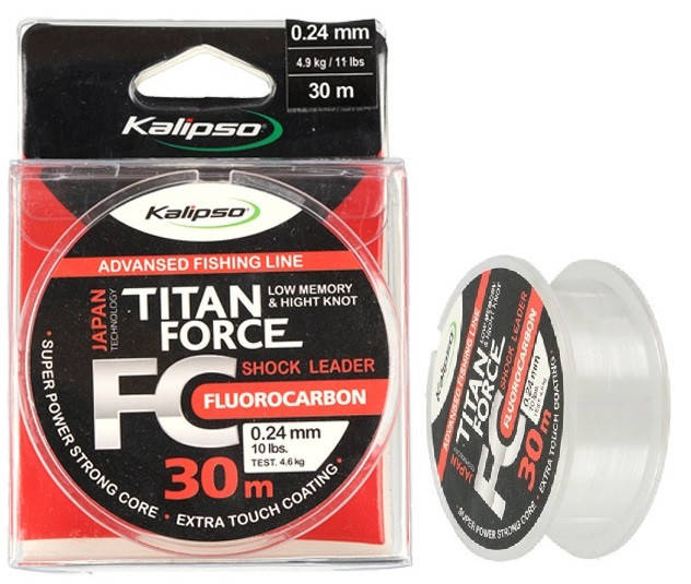 

Флюорокарбон Kalipso Titan Force FC Leader 30m 0.24, Белый