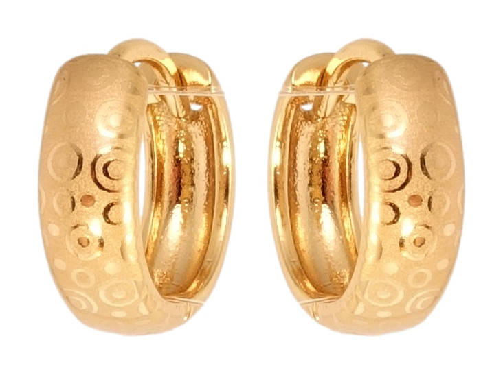 

Серьги Xuping Позолота 18K колечки "Орнамент круги напылением"