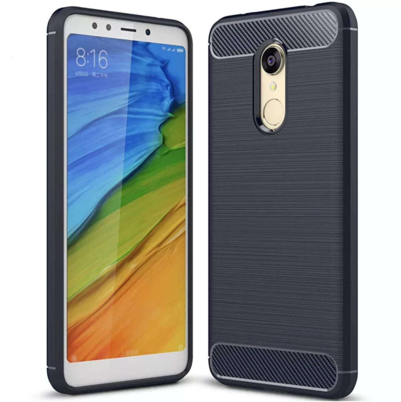 

Чехол Carbon Fiber для Xiaomi Redmi 5 Plus Синий