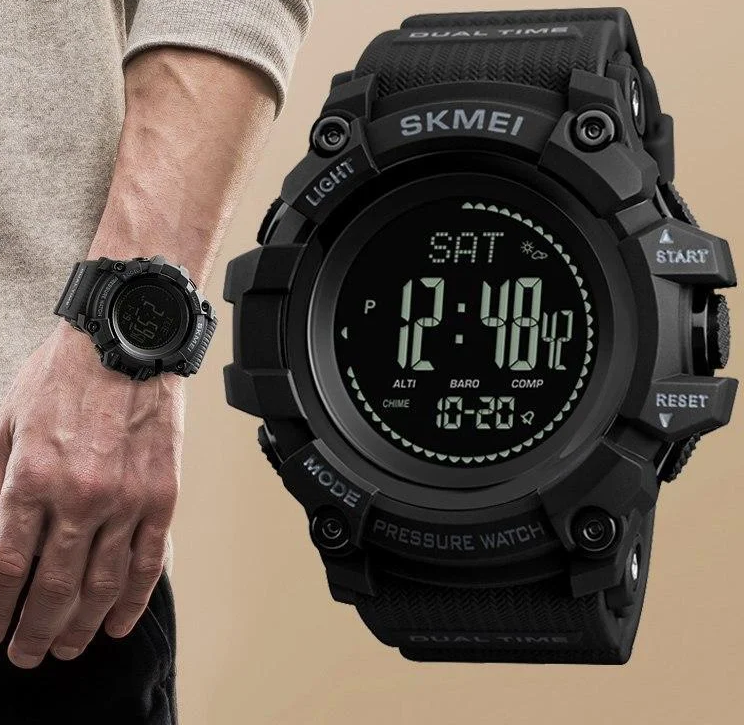 

Часы тактические Skmei 1358 Black PROCESSOR с шагомером и барометром