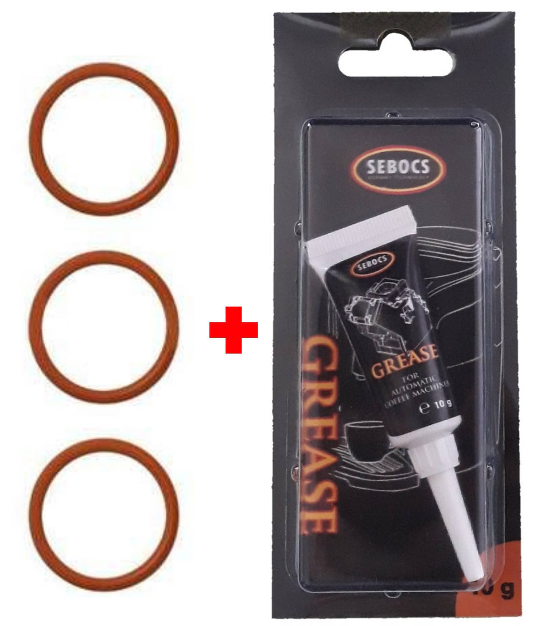 

Силиконовая смазка + 3ш уплотнительных кольца заварочного блока (уплотнитель ЗУ) Delonghi ESAM ECAM EAM