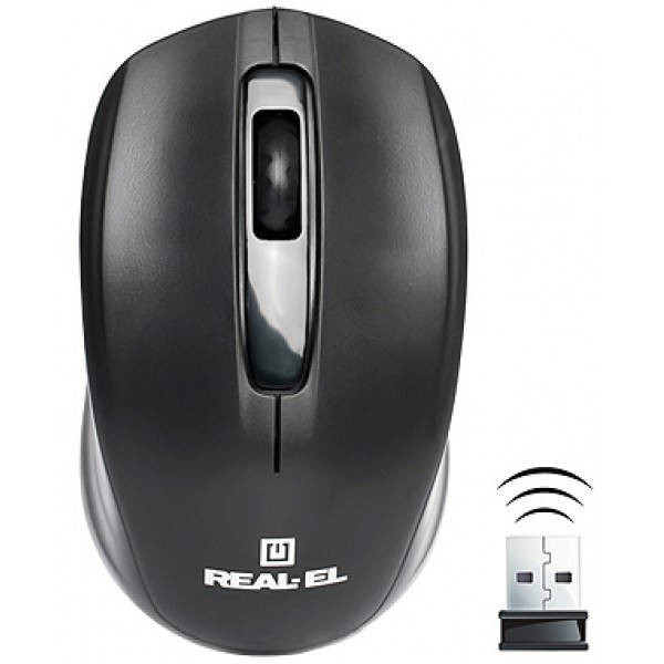 

Мышь Real-El RM-304 Wireless Black Б/У, Черный