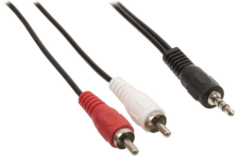 

Кабель аудио 3.5 мм - 2RCA (1,5 м), Черный