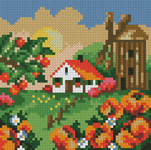 

Картина из страз ТМ Алмазная мозаика Летний пейзаж (DM-024) 15 х 15 см (Без подрамника)