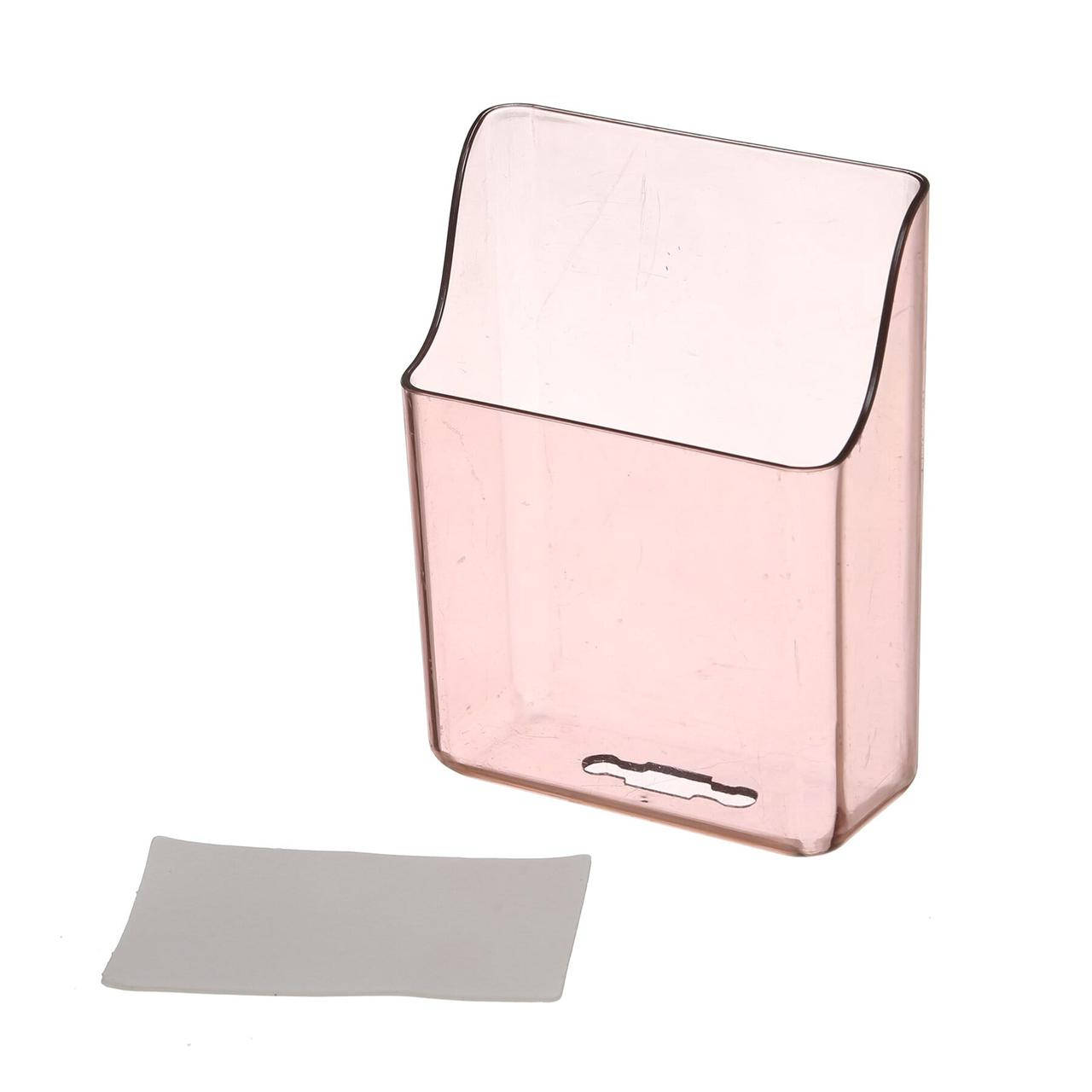 

Держатель для телефона пластиковый настенный 10 * 8,5 * 2,5 см белый Прозрачный