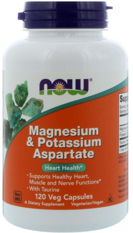 

Калий Магний Now Foods Magnesium & Potassium Aspartate 120 Caps