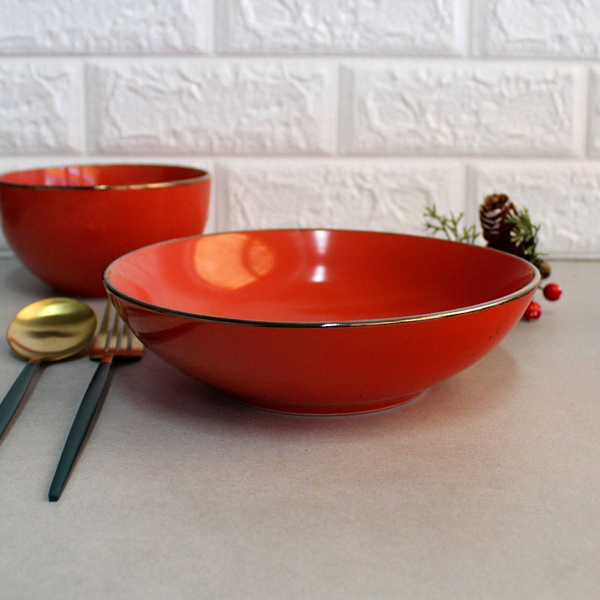 

Суповая оранжевая тарелка 20 см Ardesto Bagheria Warm apricot, Оранжевый