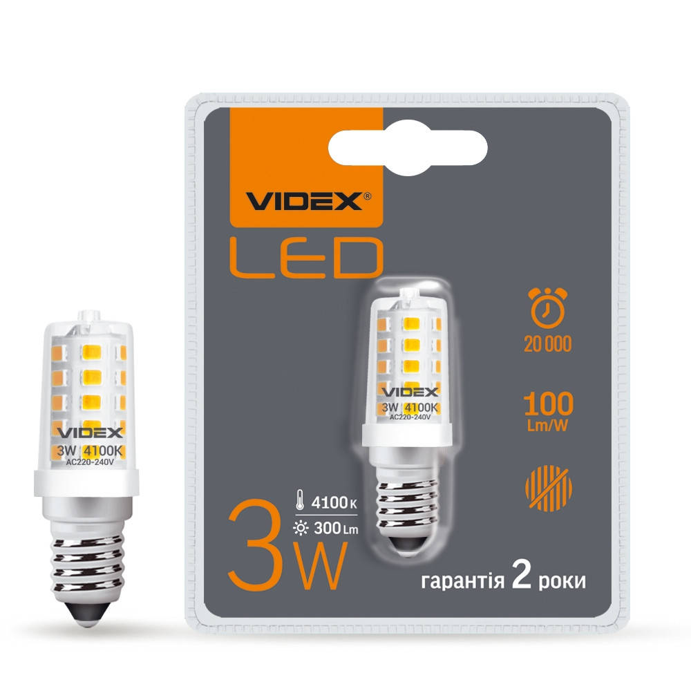 

LED лампа VIDEX ST25e 3W E14 4100K 220V