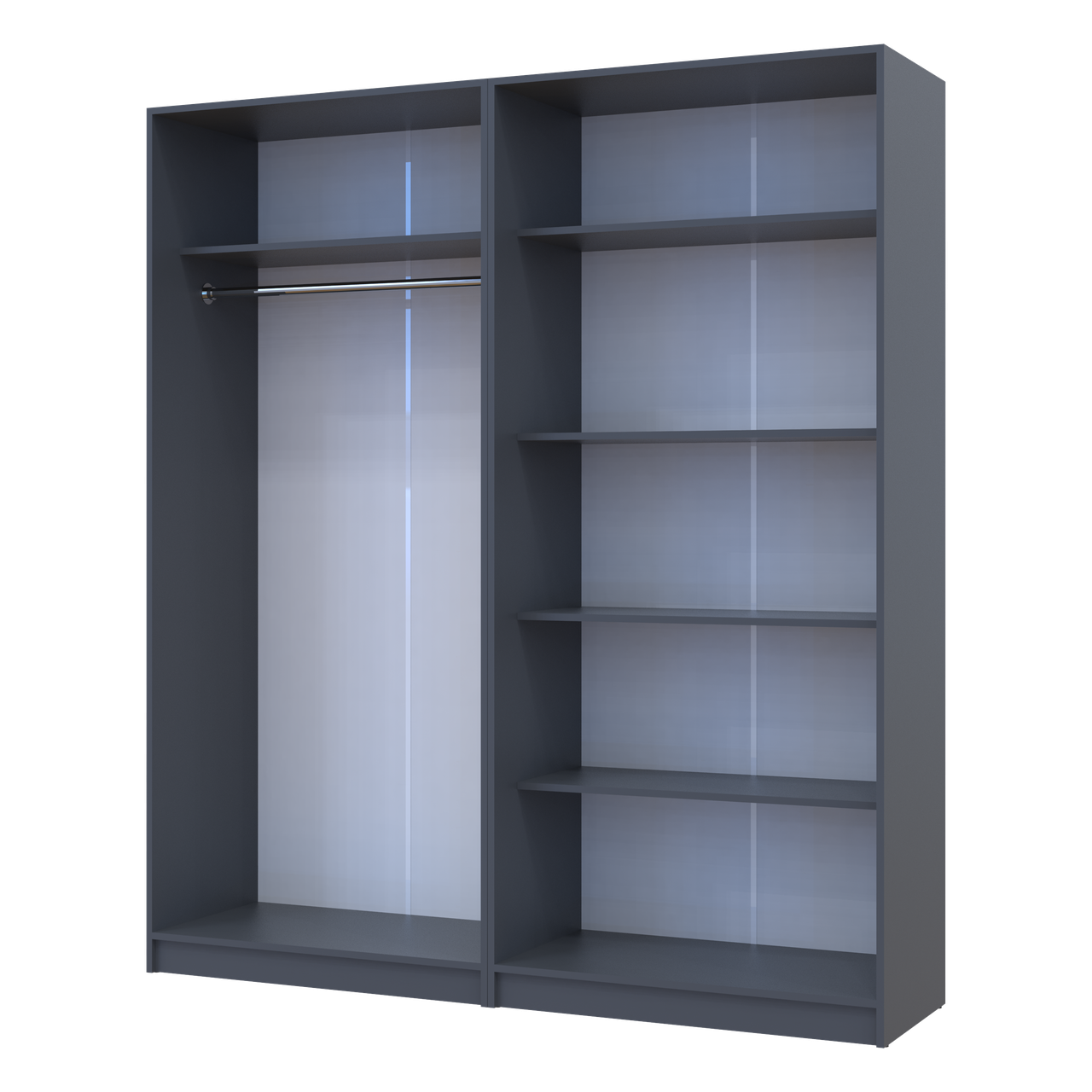 Комплект Doros Промо з полицями Графіт 2+2 ДСП 180х48х204 (44900289) 5