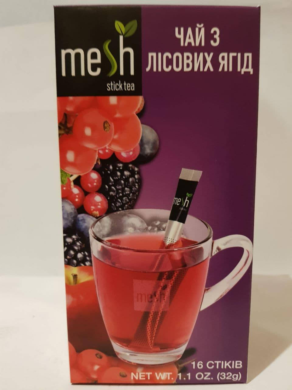 

Чай фруктовый с лесными ягодами Mesh stics Мэш в стиках 16 шт по 2 г