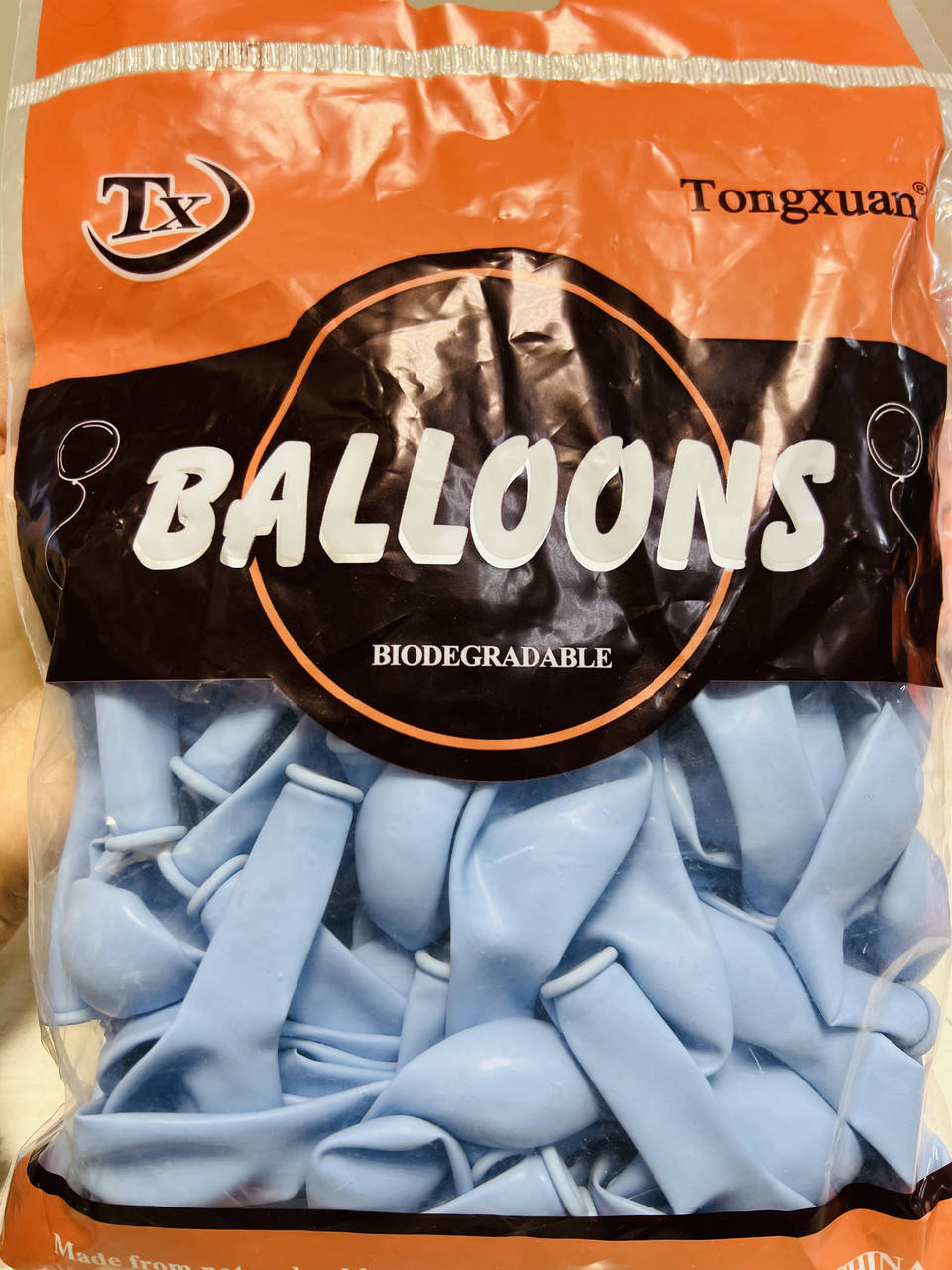 

Латексные шарики КНР 5" (13 см) Макарун голубой (100 шт)