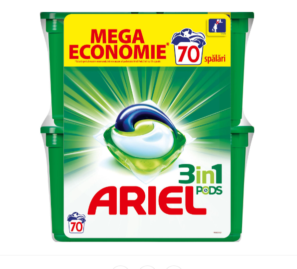 

Капсулы для стирки универсального белья Ariel Pods 3 в 1 70 шт