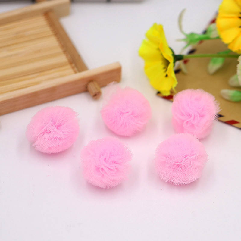 

( 10шт ) Помпоны из фатина, Ø20мм, цвет розовый (сп5нг-0009)