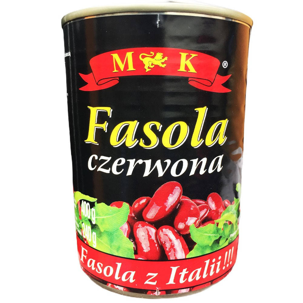 

Фасоль красная (бобы) консервированные Fasola MK, 400г в ж/б, Польша