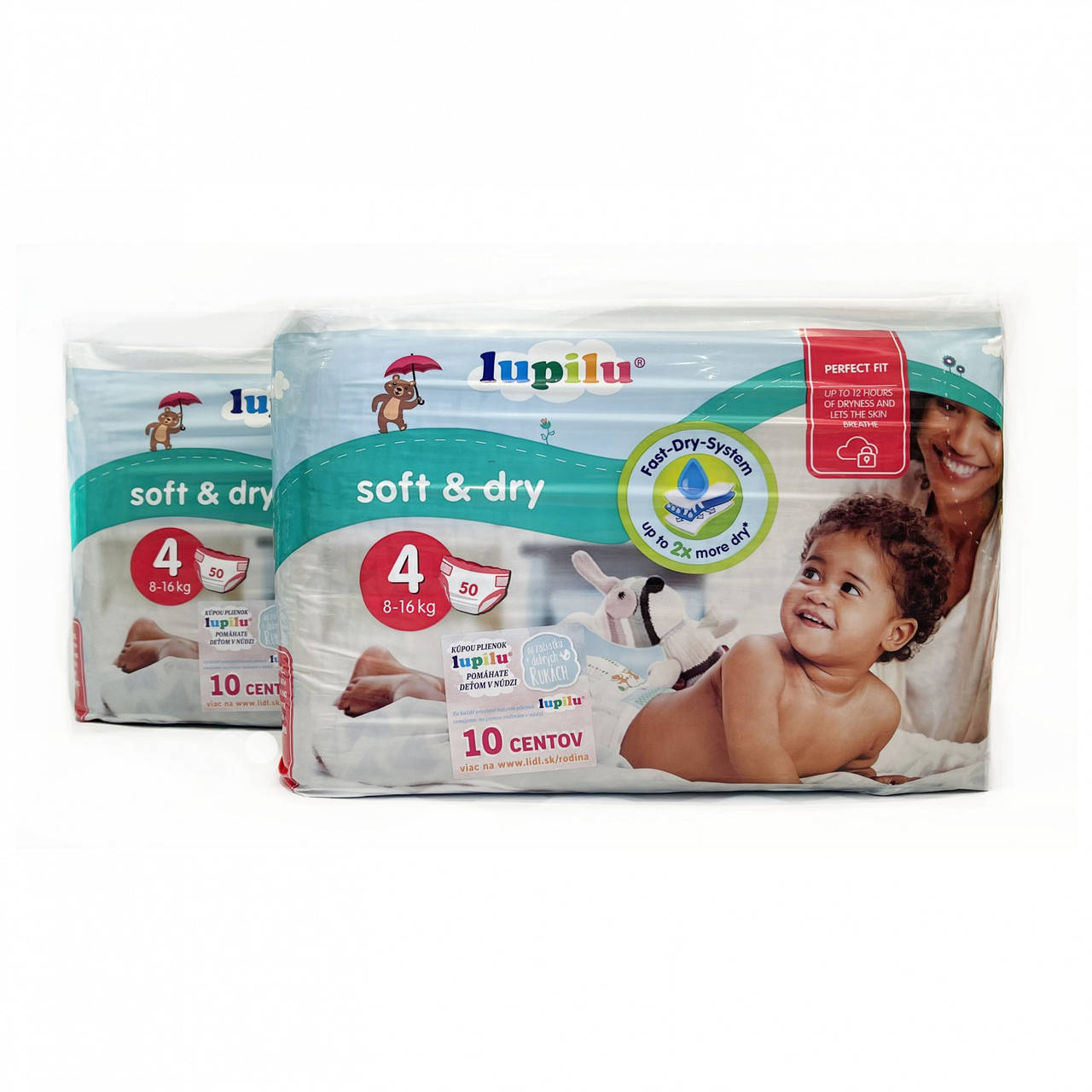 

Підгузки Lupilu Soft & dry Розмір 4, 8-16 кг, 100 шт
